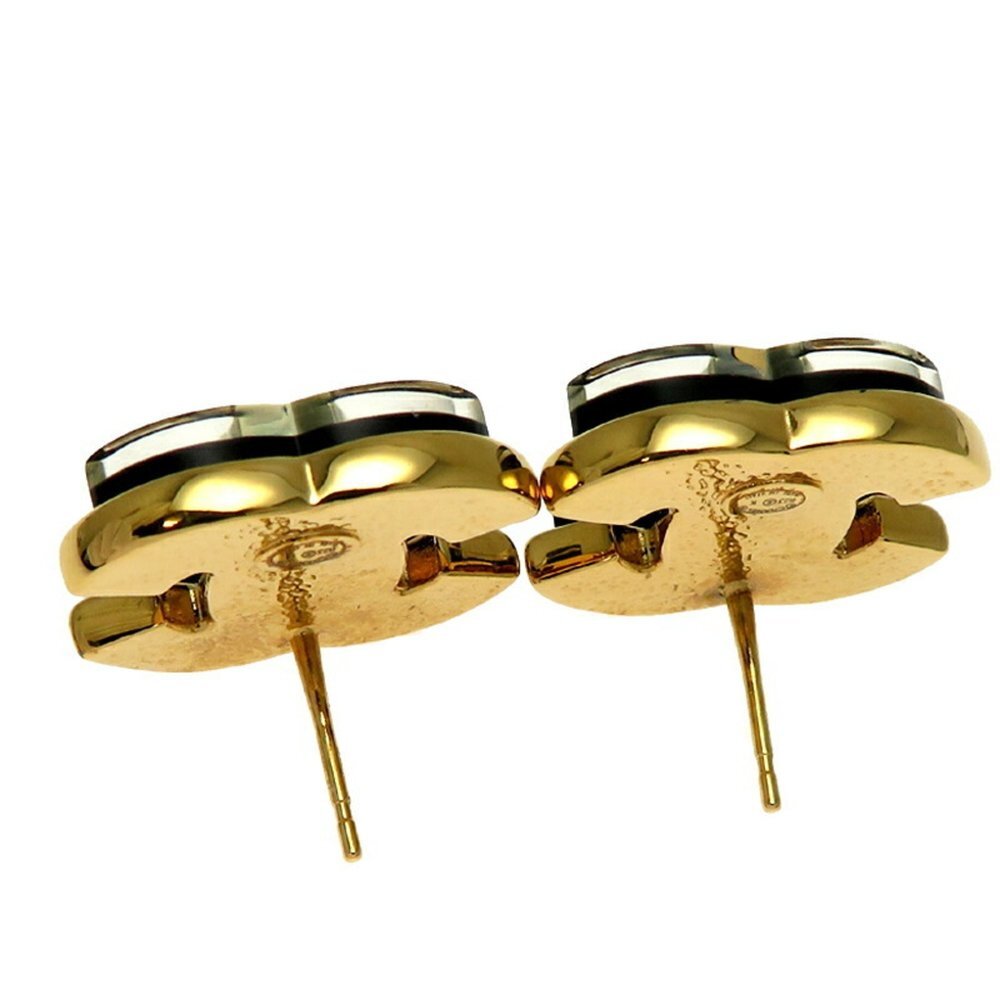 CHANEL Gold Logo Earrings - Picture 6 of 8